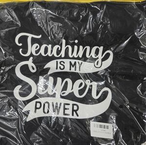 Black Graphic Tee with White Print